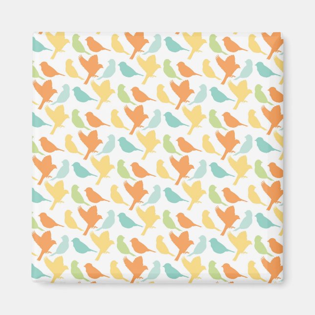 Lycklig fåglar magnet (Framsidan)