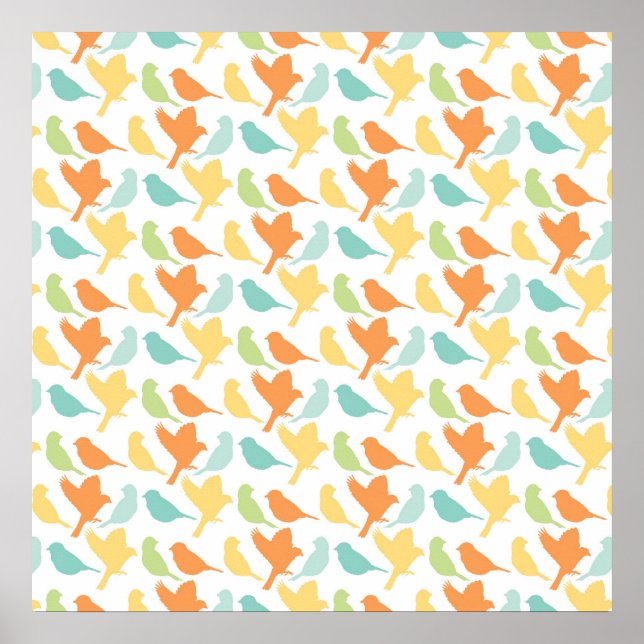 Lycklig fåglar poster (Framsidan)