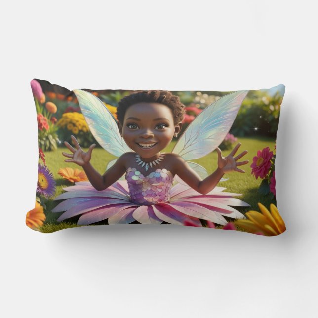 Lycklig Fairy Lumbarkudde (Framsida)