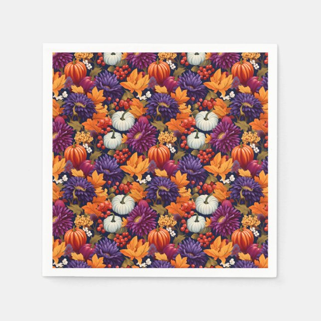 Lycklig Fall Harvest Pappersservett (Framsidan)