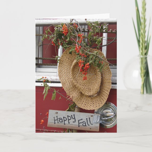 Lycklig Fall Kort (Framsida)