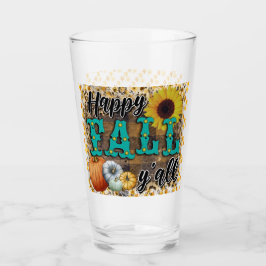 Lycklig Fall Pumpkin Flower Elegant Glaskopp