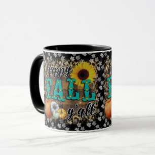 Lycklig Fall Pumpkin Flower Elegant Mugg