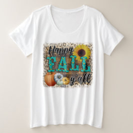 Lycklig Fall Pumpkin Flower Elegant T Shirt