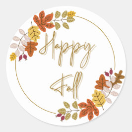 Lycklig Fall Runt Klistermärke