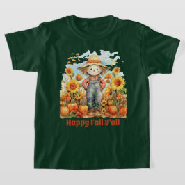 Lycklig Fall Säsong lägger till fågelskrämma för t Shirt