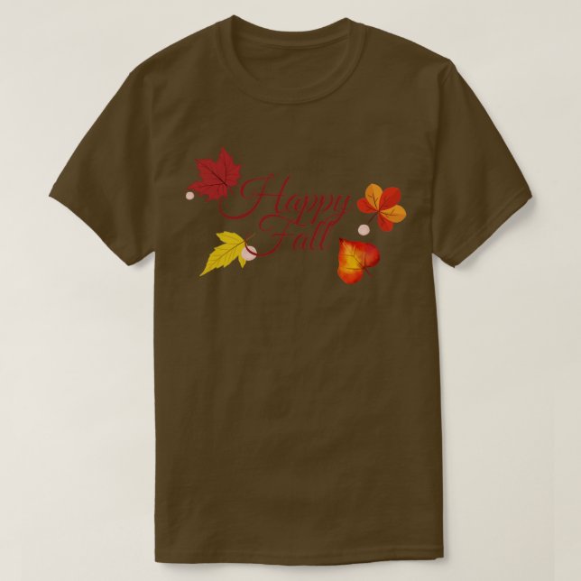 Lycklig Fall T Shirt (Design framsida)