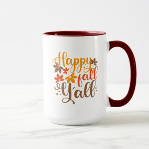 Lycklig Fall till Y'all Mugg
