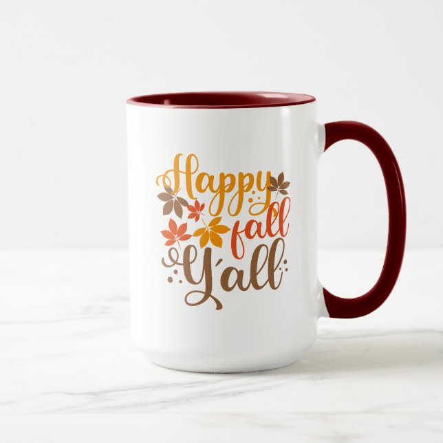 Lycklig Fall till Y'all Mugg (Höger)