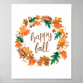 Lycklig Fall Wall Art Poster