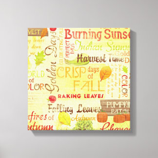 Lycklig Fall Wrapped Canvas Art
