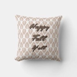 Lycklig Fall Y’all - Elegant Autumn Brown Löv Kudde