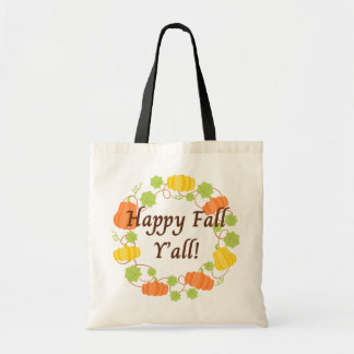 Lycklig Fall Y all Pumpkin Wandeand Tote Bag Tygkasse