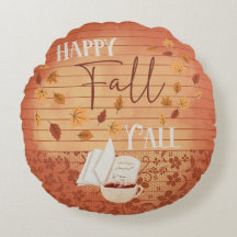 Lycklig Fall Y med kaffe och Höst löv