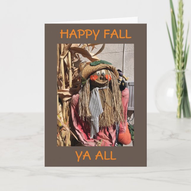 LYCKLIG FALL YA ALL OCH HAPPY THANKSGIVING HELGKORT (Framsida)