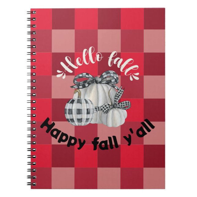 Lycklig Fall Y'all Anteckningsbok (Framsidan)