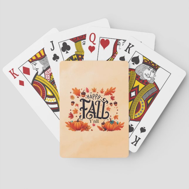 Lycklig Fall Y'all Classic Casinokort (Baksidan)