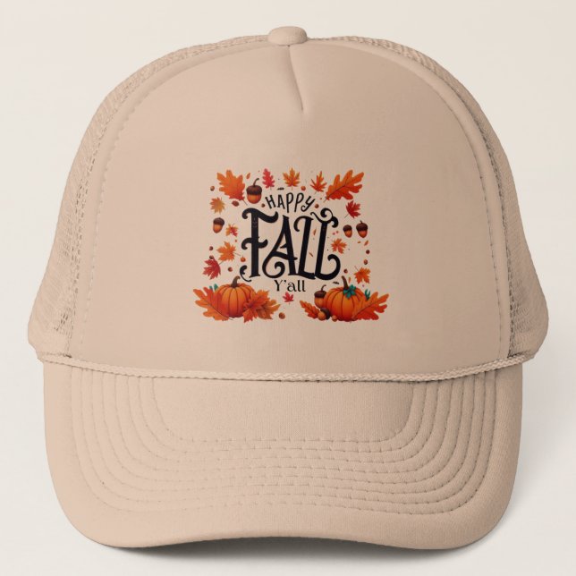 Lycklig Fall Y'all Classic Keps (Framsida)