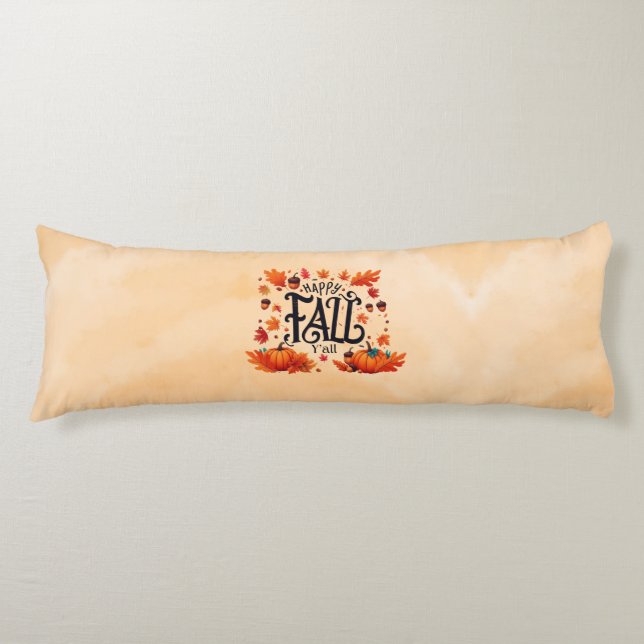 Lycklig Fall Y'all Classic Kroppskudde (Framsidan)