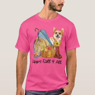 Lycklig Fall Yall Corgi Hund Mamma Pumpkin Fall Th T Shirt