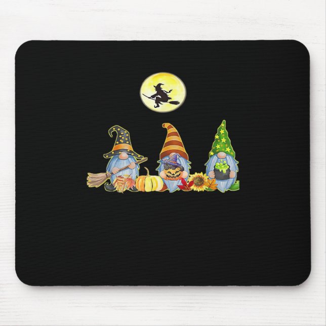 Lycklig Fall Y'all Cute Halloween Gnomes Det är Fa Musmatta (Framsidan)