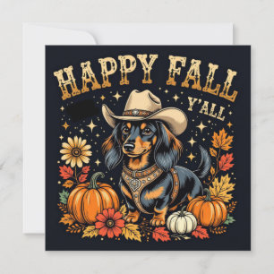 Lycklig Fall Y'All Dachshund
