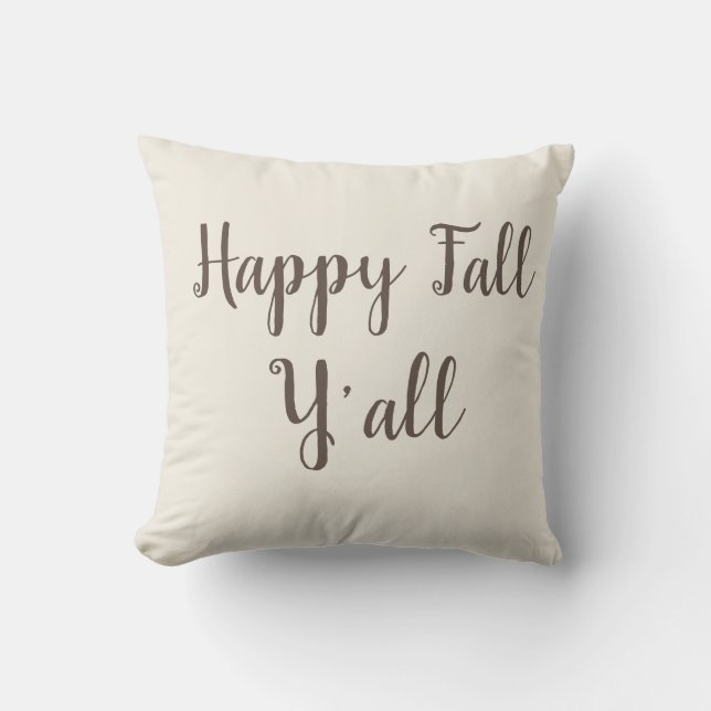 Lycklig Fall Y'all Dekorativ kudde (Framsida)