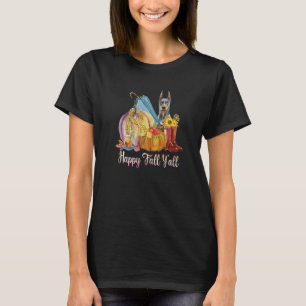 Lycklig Fall Y'all Doberman Hund Mamma Pumpkin Fal T Shirt