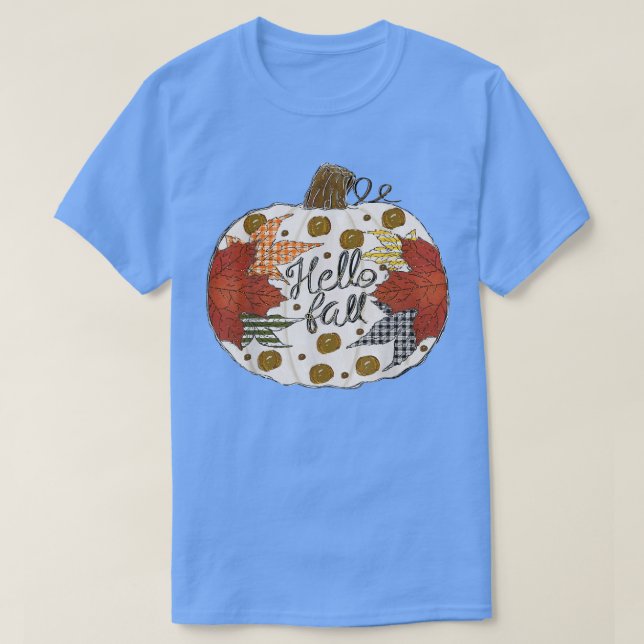 Lycklig Fall Yall Fall Maple Löv Pumpkin Autumn Th T Shirt (Design framsida)