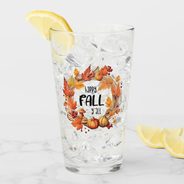 Lycklig Fall Y'all Glaskopp (Framsida Ice)