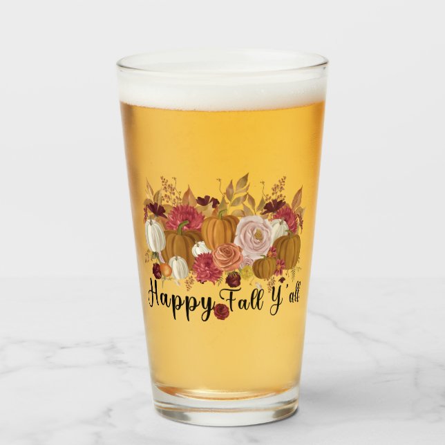 Lycklig Fall Y'all Glaskopp (Framsida fylld)