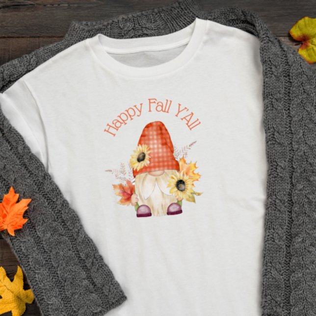 Lycklig Fall Y'All Gnome T Shirt (Skapare uppladdad)