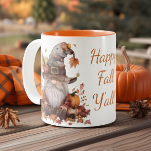 Lycklig Fall, Y'all Gnome Två-Tonad Mugg