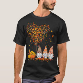 Lycklig Fall Y'all Gnomes Pumpkin Funny Autumn Hea T Shirt
