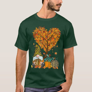 Lycklig Fall Y'all Gnomes Pumpkin Hösten Träd Tack T Shirt