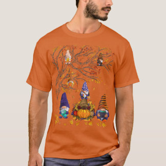 Lycklig Fall Y'all Gnomes Witch Pumpkin Autumn Trä T Shirt