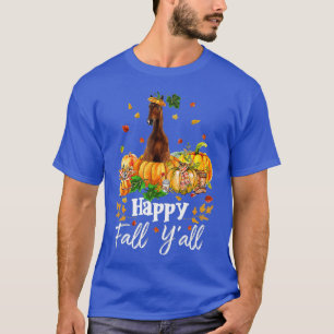 Lycklig Fall Y'all Horse Thanksgiving Horse Lover  T Shirt