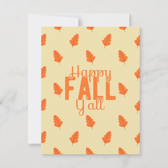 Lycklig Fall Yall Julkort (Framsida)
