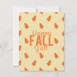 Lycklig Fall Yall Julkort