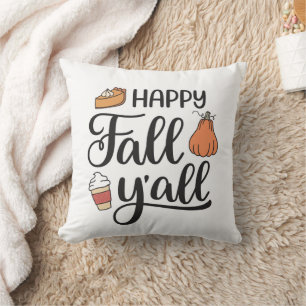 Lycklig Fall Y'all Kudde