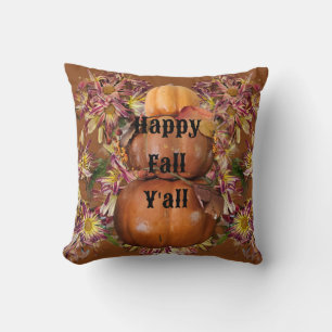 Lycklig Fall y'all Kudde