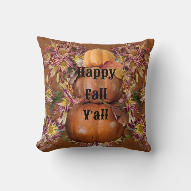 Lycklig Fall y'all Kudde (Framsida)