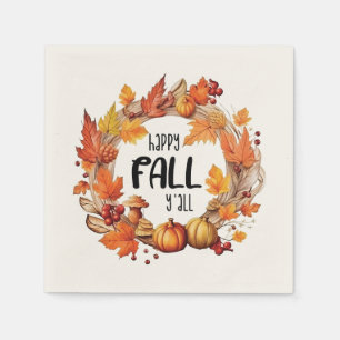 Lycklig Fall Y'all Pappersservett