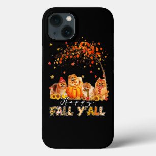 Lycklig Fall Yall Pomeranian Älskare Pumpkins H