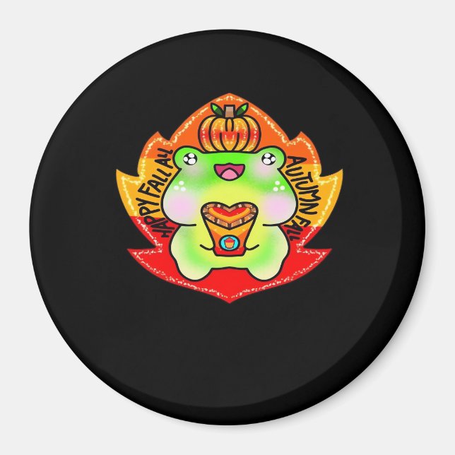 Lycklig Fall Y'all Pumpkin Fall Season Oversized Magnet (Framsidan)