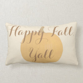 Lycklig Fall, Y'all Rustic Pumpkin Pillow Lumbarkudde