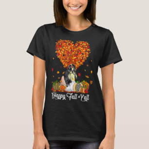 Lycklig Fall Y'all Shih Tzu Autumn Pumpkins T Shirt