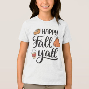 Lycklig Fall Y'all T Shirt