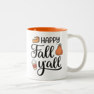 Lycklig Fall Y'all Två-Tonad Mugg