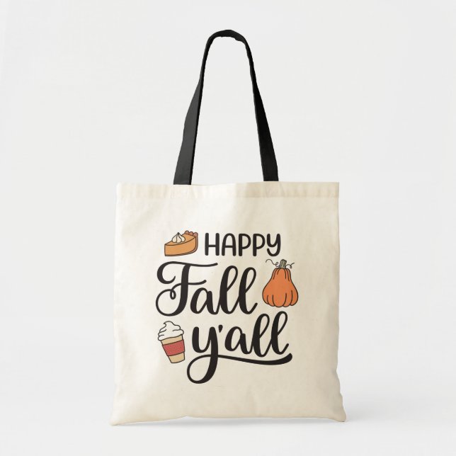 Lycklig Fall Y'all Tygkasse (Framsidan)